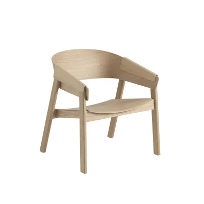 Nordic Minimalist Oak Lounge Chair
