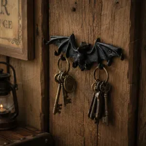 Gothic Haunted Wooden Bat & Ghost Wall Hangers Set #Spooky2026